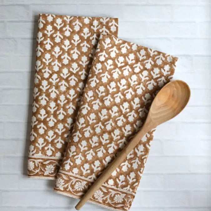 Kitchen Towel Charlotte Caramel, Set of 2