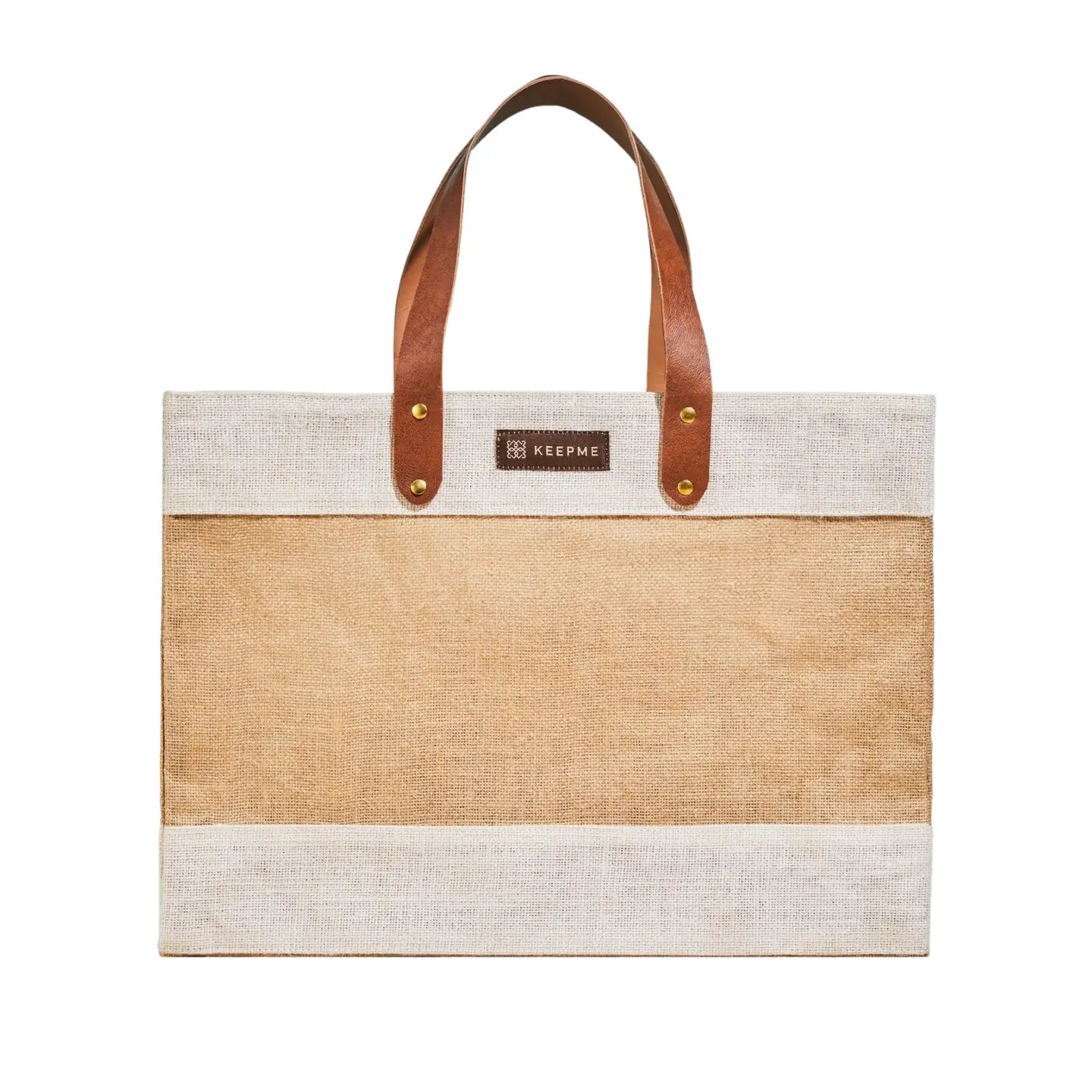 Jute Market Tote, Cream White
