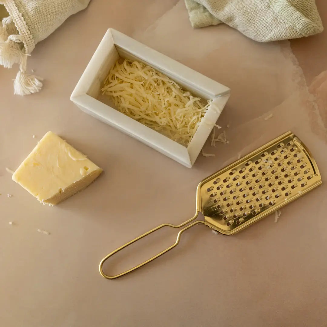 Elise Onyx Marble and Brass Cheese Grater