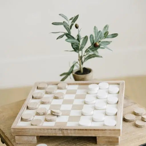 Coastal Wood Checker Board