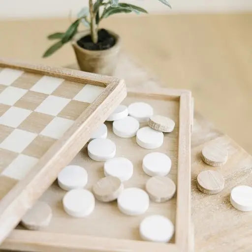 Coastal Wood Checker Board