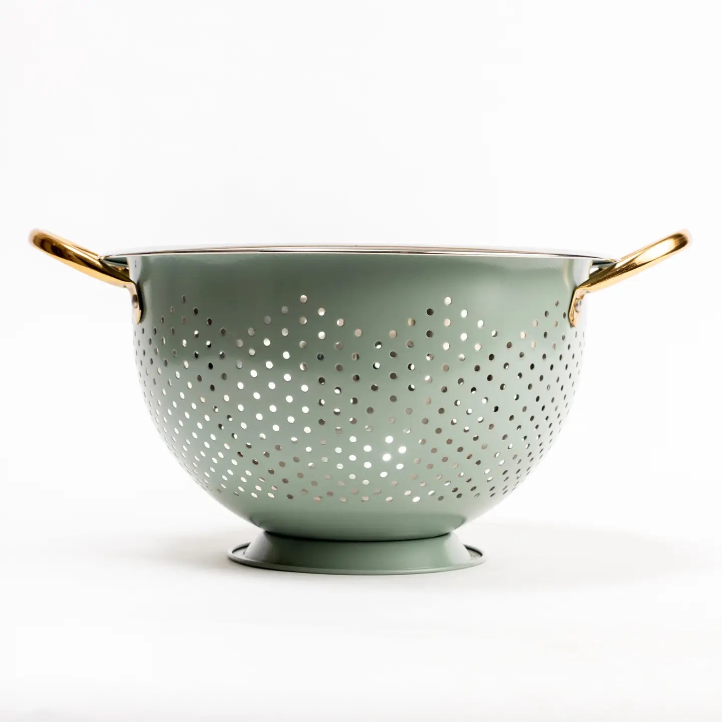 Sage Green Steel Colander