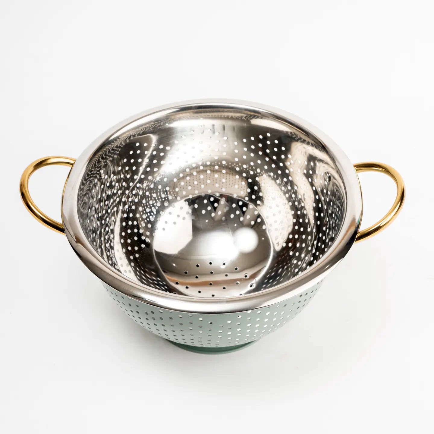 Sage Green Steel Colander