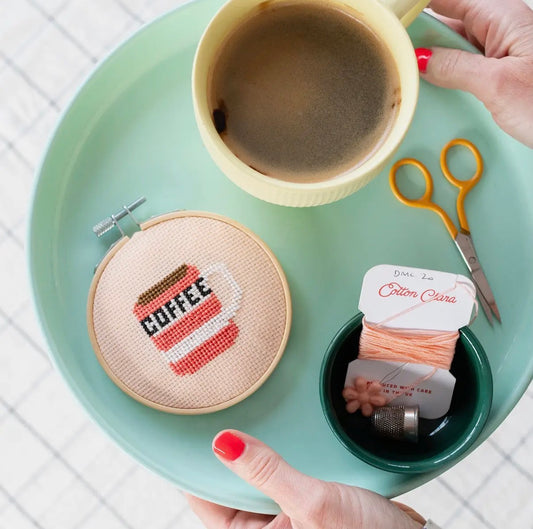 Coffee Cup Cross Stitch Kit