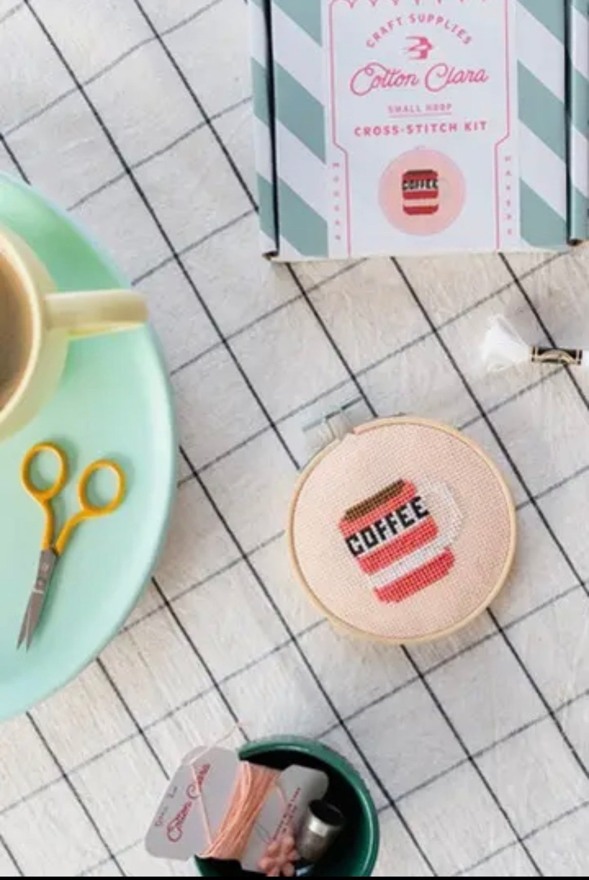 Coffee Cup Cross Stitch Kit