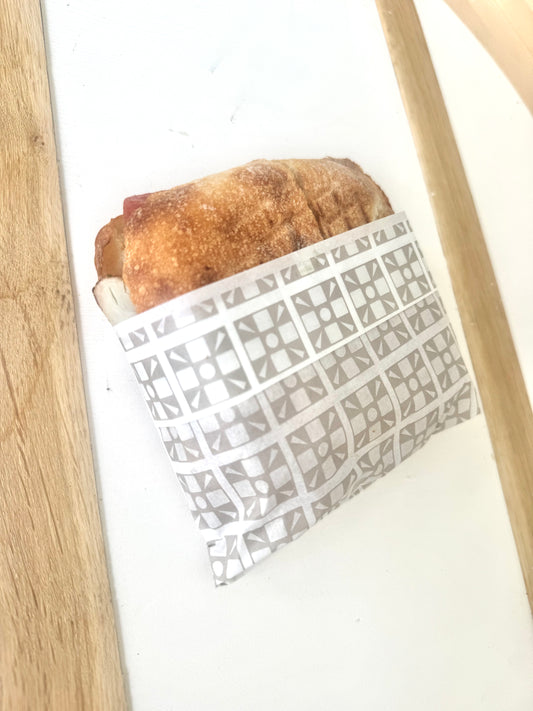 Tan & White Grease Proof Paper - Set of 25