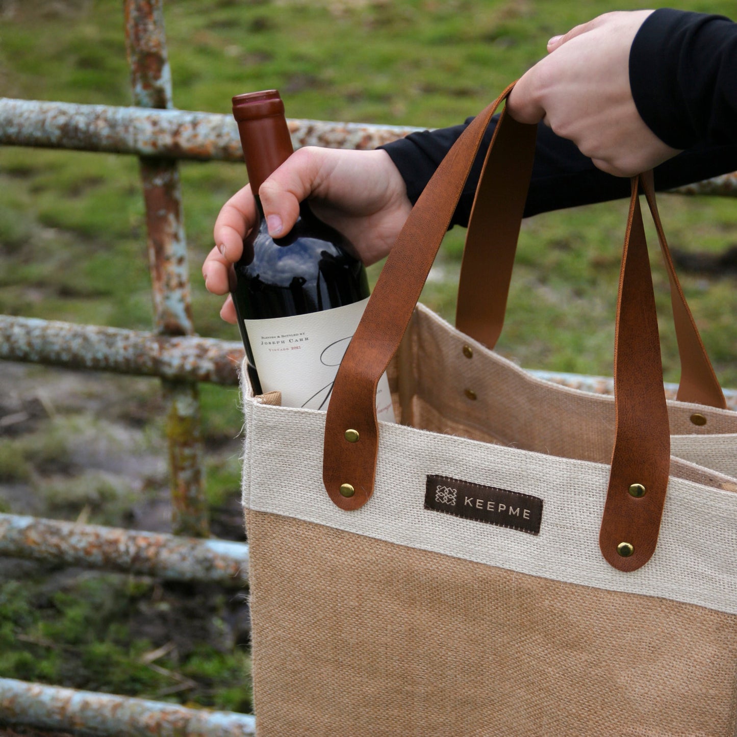 Jute 2-in-1 Convertible Beverage Tote