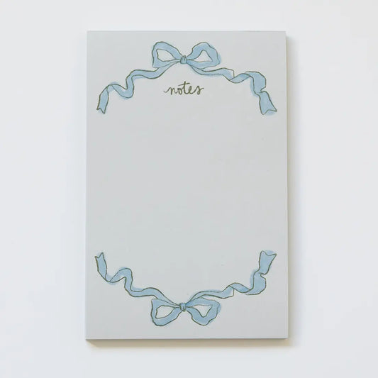 Blue Ribbon Bow Notepad