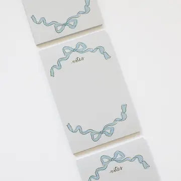 Blue Ribbon Bow Notepad