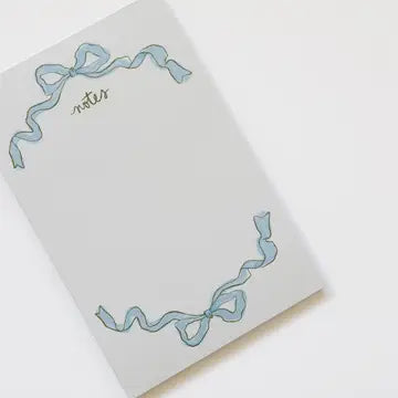 Blue Ribbon Bow Notepad