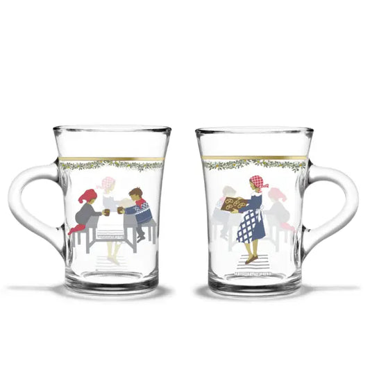 Hot Drink Holiday Glasses - Set of 2