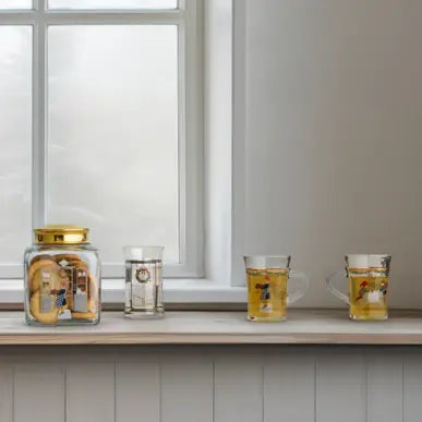 Hot Drink Holiday Glasses - Set of 2