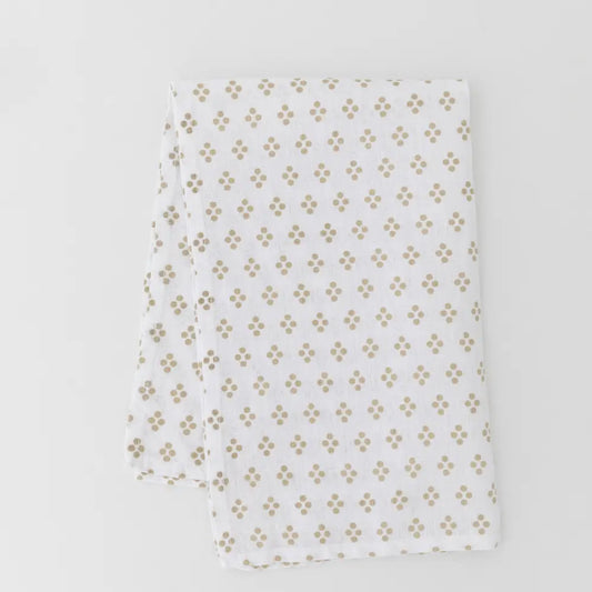 Oatmeal Vintage Dot Tea Towel