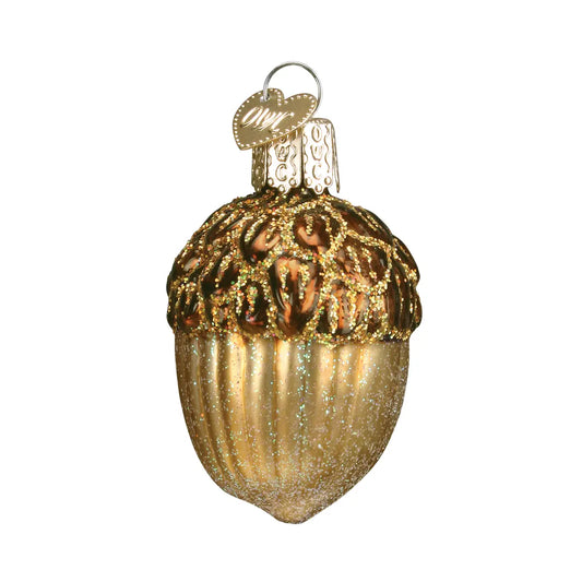 Vintage Acorn Ornament - Gold