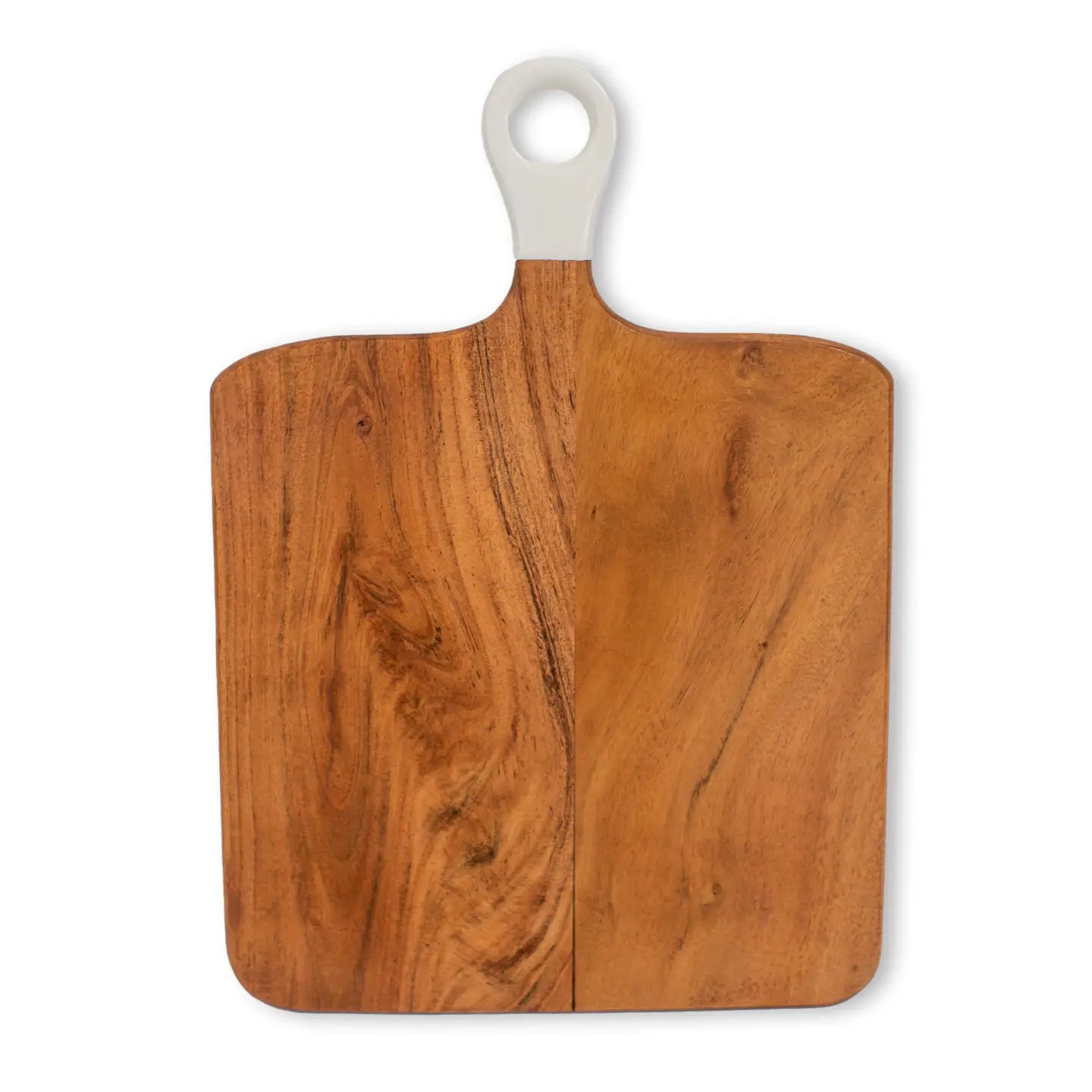 Wood+White Collection Acacia Wood Square Charcuterie Board